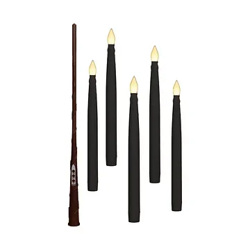 Anna's Collection LED dinerkaars zwevend zwart 5 stuks 28,5 cm