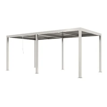 Royal Seasons Terrasoverkapping Bergamo Aluminium Zand met Verlichting 600 x 300 x 250 cm