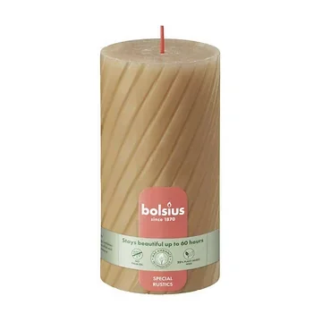 Bolsius Rustiek Stompkaars Haver Beige 6.8 x 13 cm