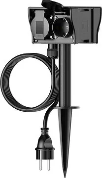 Calex Tuincontactdoos 4-voudig met grondpen 1,4 m