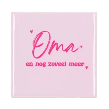 Daan Kromhout Design Tegel Oma En Nog Zoveel Meer Pink 10 x 10 cm