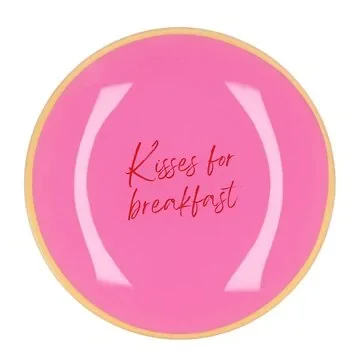 Daan Kromhout Design Bord Rond Kisses For Breakfast 18 x 2 cm