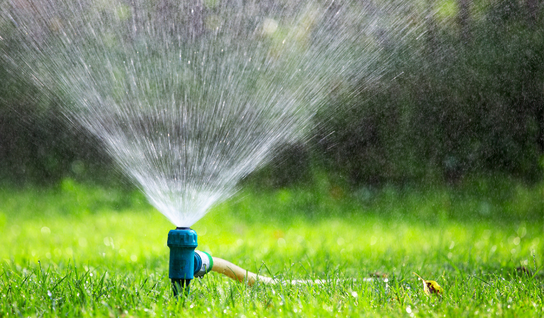Water geven in de tuin: de tuin sproeien