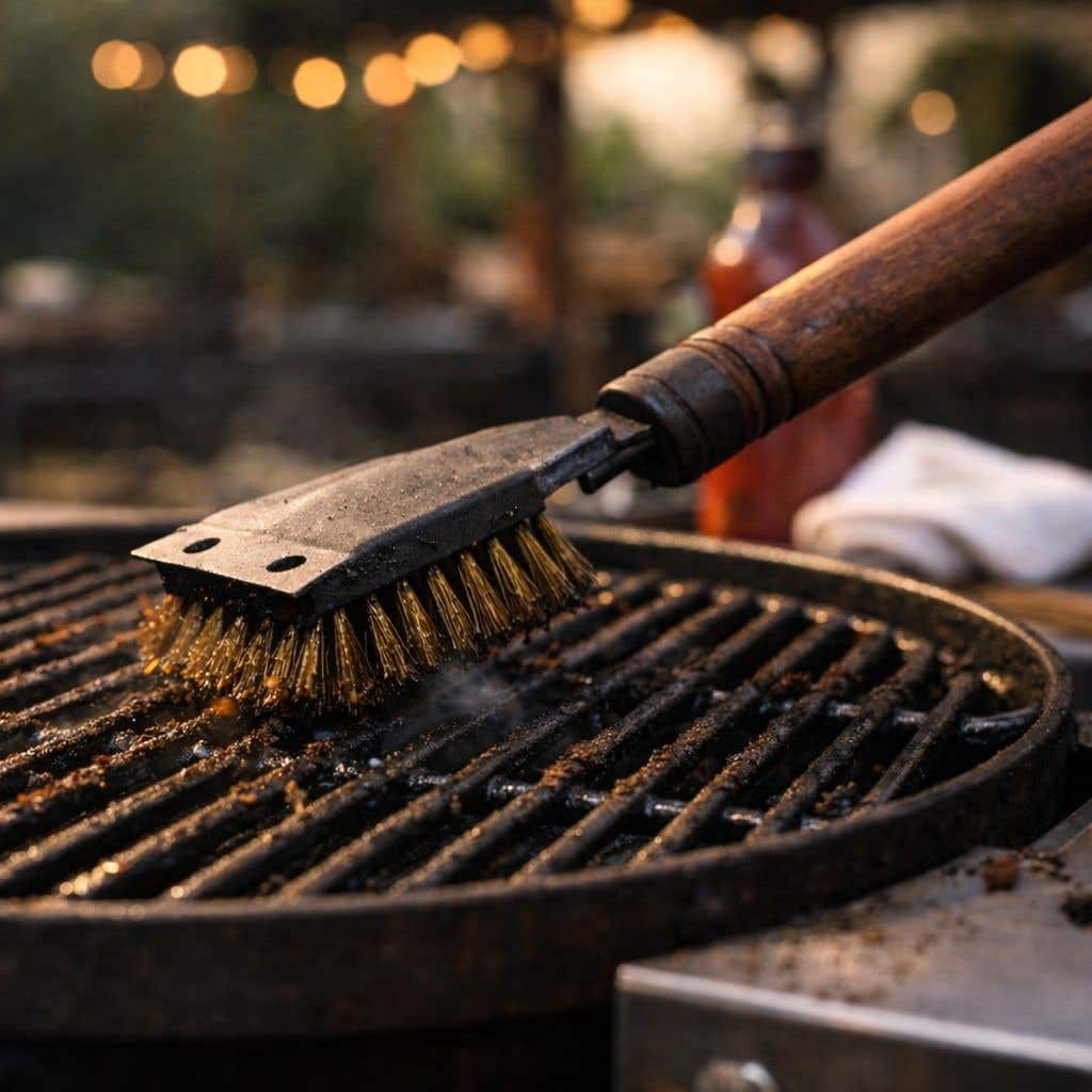 barbecuerooster-schoonmaken-pillar