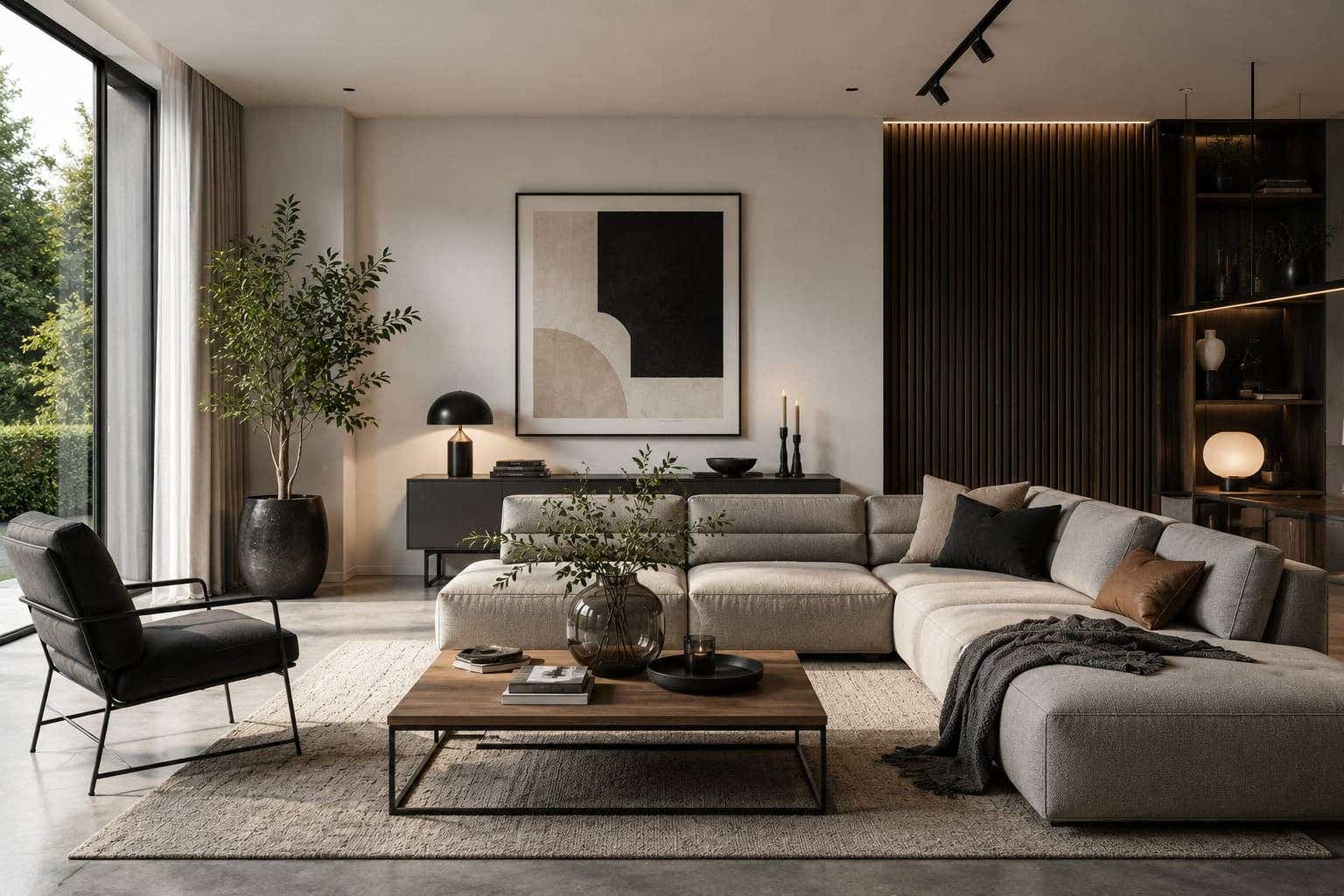 modern interieur woonkamer